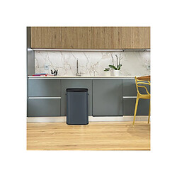 KITCHEN MOVE PORTLAND - Poubelle de cuisine 60 L - Gris mat
