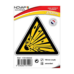 NOVAP 15040-100 - Triangle danger explosif 100 mm souple
