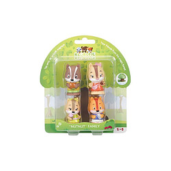 Klorofil 700301 - Lot de 4 figurines Nutnut Family
