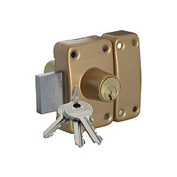 ISEO CITY 26 Verrou double entrée bronze cylindre laiton 30 mm