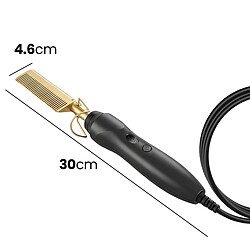 Acheter Avizar Brosse Lissante Électrique pour Cheveux avec Chauffage Réglable Noir