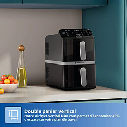 Avis Philips Airfryer Series 4000 Vertical Duo NA461/00 - Noir