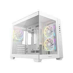 Deepcool CG330 3F White - Micro-ATX - Verre trempé - ARGB