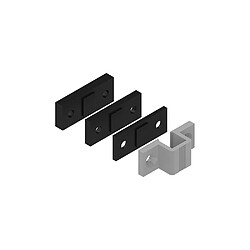 LA CROISEE DS Plaque de gâche haute avec cales aluminium DS6812-008