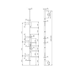 ISEO ELECTA Rouleau - Serrure 3 points à larder - DIN - 85 mm
