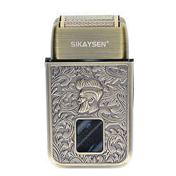 Sikaysen Rasoir Électrique à Double Grille avec Affichage Numérique LED Rechargeable Dorée 