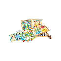 JEUJURA Coffret de Jeux Classiques 150 règles - Bois