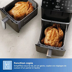 Philips Airfryer Series 4000 Vertical Duo NA461/00 - Noir pas cher
