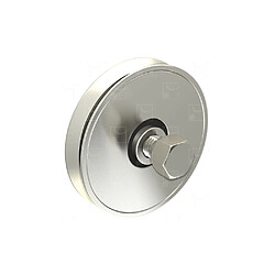 MANTION 20081V20 - Monture à galet V 80 mm - Acier zingué