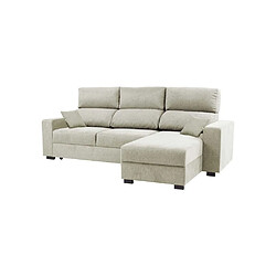 CONFORTEAM DANY7544 - Canapé d'angle convertible réversible beige