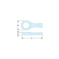 FACOM 50.32 - Clé polygonale à frapper 32 mm