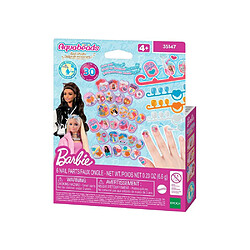 Aquabeads Barbie Nail Studio - Recharge AQUABEADS Barbie Nail Studio – recharges de faux ongles (40) avec motifs à activer à l’eau, séchage 3 minutes