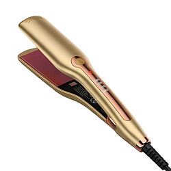 Avizar Fer à Lisser et à Boucler 2 en 1 en Tourmaline Céramique Plaques Larges 40W Marron