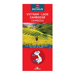 Michelin Vietnam Laos Cambodge - Carte routière 1:1 500 000 Michelin Carte nationale Vietnam Laos Cambodge 1:1 500 000, carte routière avec index villes & attractions, légendes EN/FR