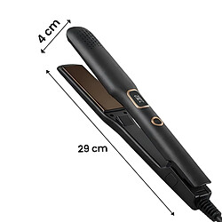 Acheter Avizar Fer à Lisser et à Boucler 2 en 1 en Tourmaline Céramique 40W Noir