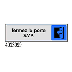 NOVAP Plaque de porte Fermez la porte S.V.P. 170 x 45 mm
