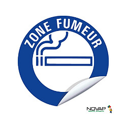 NOVAP 4031323 - Panneau adhésif Zone fumeur Ø80 mm