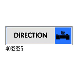 NOVAP Direction - Plaque de porte plexiglas argenté - 170 x 45 mm