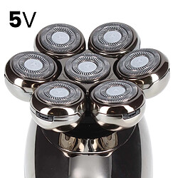 Avizar Rasoir Électrique Rechargeable avec Lames Rotatives pour la Barbe / Crâne Argent pas cher