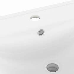 Idmarket Vasque à encastrer rectangle en céramique blanche L. 81 x l. 46 x H. 17 cm pas cher