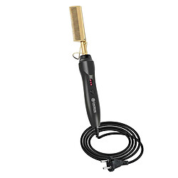Avizar Brosse Lissante Électrique pour Cheveux avec Chauffage Réglable Noir