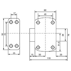 Avis VACHETTE CYCLOP - Serrure double entrée bronze - 110 mm