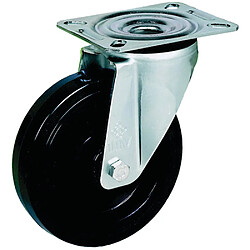 PRODIF SOMEC Roulette pivotante 50 mm caoutchouc - Platine galvanisée