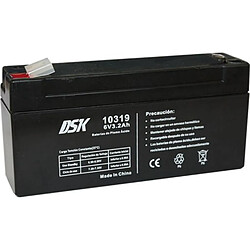 DSK - Batterie AGM plomb-acide rechargeable scellée 6V 3,2Ah