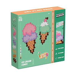 Plus-Plus Puzzle by Number Ice Cream Cones - 250 pièces - Multicolore