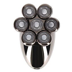 Avizar Rasoir Électrique Rechargeable avec Lames Rotatives pour la Barbe / Crâne Argent