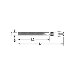 KS TOOLS 157.0626 - Râpe plate emmanchée 250 mm