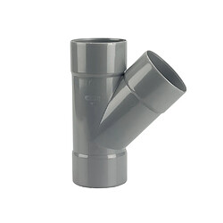 WAVIN Pièce Y PVC 45° DN 63 gris
