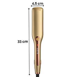 Acheter Avizar Fer à Lisser et à Boucler 2 en 1 en Tourmaline Céramique Plaques Larges 40W Marron