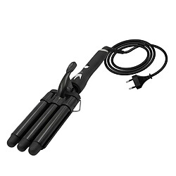 Avizar Fer à Boucler 3 Tubes Multifonction 70W pour Cheveux Humides ou Secs Noir