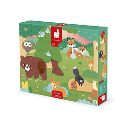 Janod Puzzle Tactile Forêt - 20 pièces - 7 zones texturées