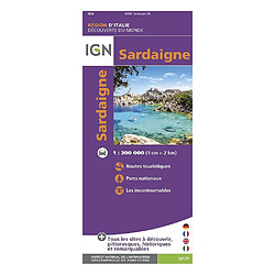 IGN Sardaigne - Carte touristique Italie - 1:200 000