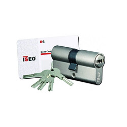 ISEO IS R6 Cylindre double entrée 30x30 mm nickelé