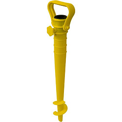 WDK GROUPE PARTNER Ancre spirale pour parasol HH 3237 - Jaune/Vert Ancre de parasol à vis spirale en plastique avec poignée intégrée WDK GROUPE PARTNER HH 3237