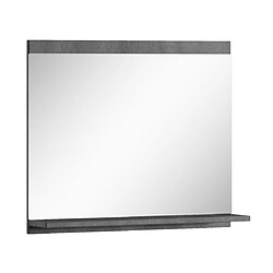 BADPLAATS Miroir avec étagère Montréal Station balnéaire - 60 x 12 x 50 cm - Gris