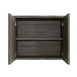 BADPLAATS Meuble de toilette Toledo 80 x 60 cm - Chene Gris - Armoire à miroir