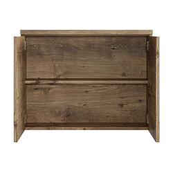 BADPLAATS Armoire de toilette Paso 80 x 60 cm - Station balnéaire - Chene châtaigne - Miroir armoire