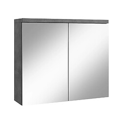 BADPLAATS Meuble de toilette Toledo 80 x 60 cm - Station balnéaire - Gris - Miroir Armory