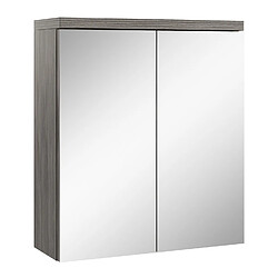 BADPLAATS Meuble de toilette Toledo 60 x 60 cm - Station balnéaire - Chene Gris - Armoire à miroir