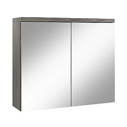 BADPLAATS Meuble de toilette Toledo 80 x 60 cm - Chene Gris - Armoire à miroir