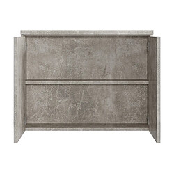 BADPLAATS Meuble de toilette Paso 80 x 60 cm - Espace de bain - Béton gris - Miroir Armory