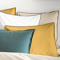 Avis Future Home Lot de 2 taies d'oreiller unies en coton finition bourdon beige 65x65cm