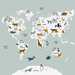 Future Home Papier peint intissé panoramique carte du monde
