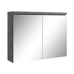 BADPLAATS Meuble de toilette Paso 80 x 60 cm - Salle de bain - Gris - Miroir Armory