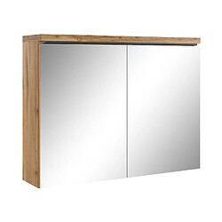 BADPLAATS Armoire de toilette Paso 80 x 60 cm - Station balnéaire - Chène - Miroir armoire