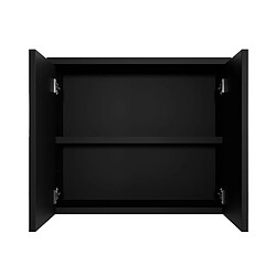 BADPLAATS Meuble de toilette Toledo 80 x 60 cm - Salle de bains - Noir mat - Armoire à miroir